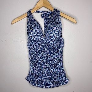 Athleta Blue Tile‎ Aqualuxe Halter Tankini